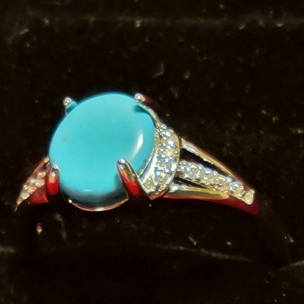Natural Turquoise Ring Sz 7 / LOT T2 - Picture 2 of 8
